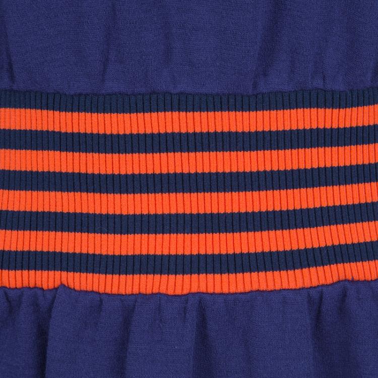Pre Owned Marc By Marc Jacobs Navy Blue Saddle Sleeve Sweatshirt Dress M