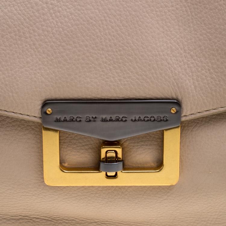 Pre Owned Marc by Marc Jacobs Beige Leather Bianca Clutch