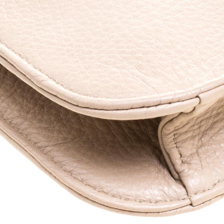 Pre Owned Marc by Marc Jacobs Beige Leather Bianca Clutch
