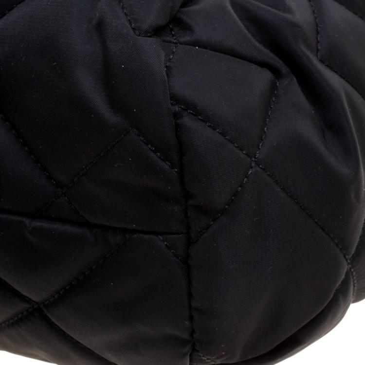 Pre Owned Marc by Marc Jacobs Black Quilted Nylon Crosby Tote