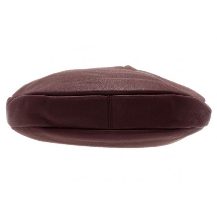 Pre Owned Marc by Marc Jacobs Maroon Leather Hillier Hobo