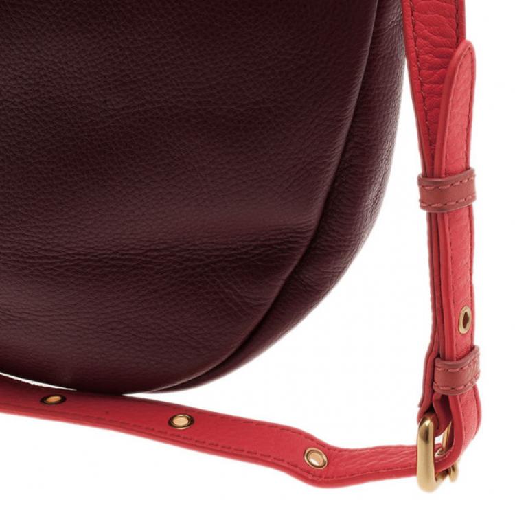 Pre Owned Marc by Marc Jacobs Maroon Leather Hillier Hobo