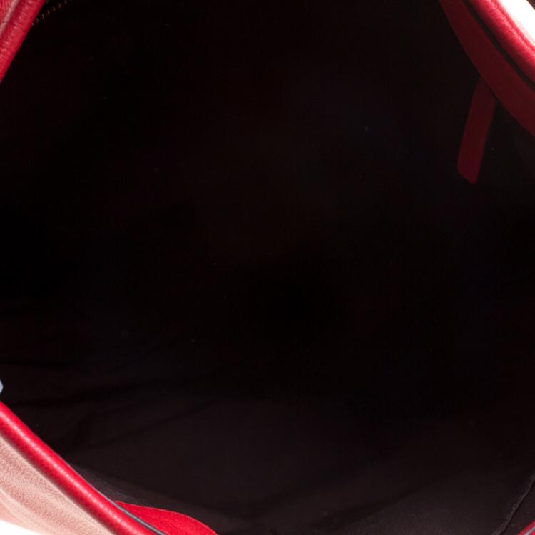 Pre Owned Marc by Marc Jacobs Red Leather New Q Hillier Hobo