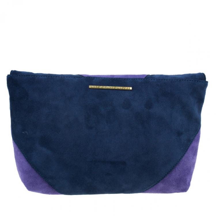 Pre Owned Marc by Marc Jacobs Multicolor Suede Etta Patchwork Clutch