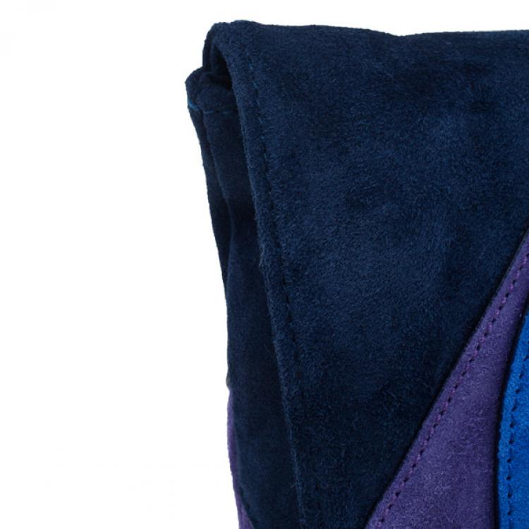 Pre Owned Marc by Marc Jacobs Multicolor Suede Etta Patchwork Clutch