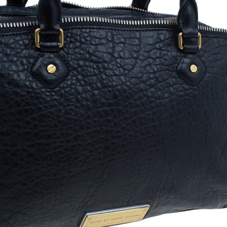 Pre Owned Marc by Marc Jacobs Black Leather Washed Up Lauren Satchel