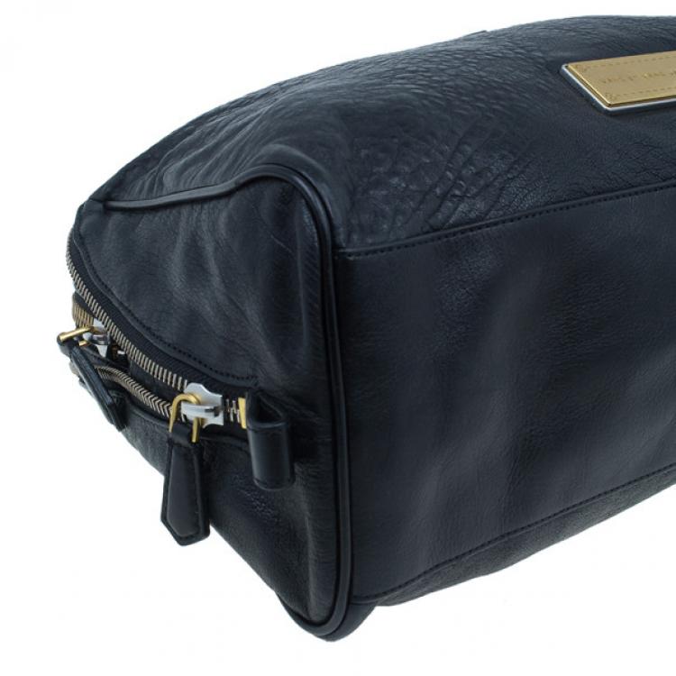 Pre Owned Marc by Marc Jacobs Black Leather Washed Up Lauren Satchel
