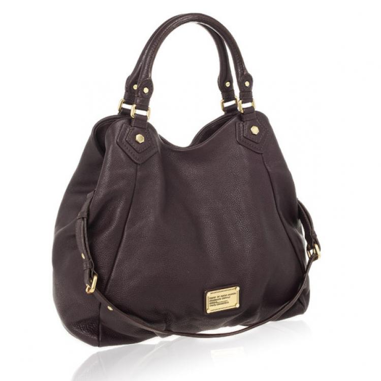 Pre Owned Marc by Marc Jacobs Dark Purple Classic Francesca Large Tote Bag