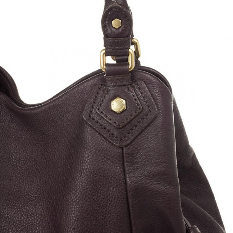 Pre Owned Marc by Marc Jacobs Dark Purple Classic Francesca Large Tote Bag