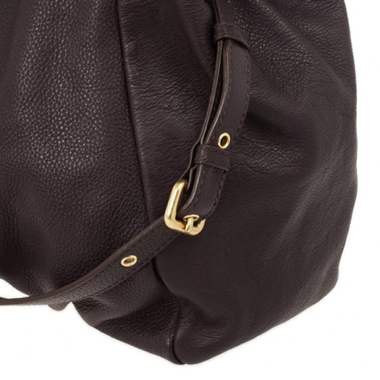 Pre Owned Marc by Marc Jacobs Dark Purple Classic Francesca Large Tote Bag