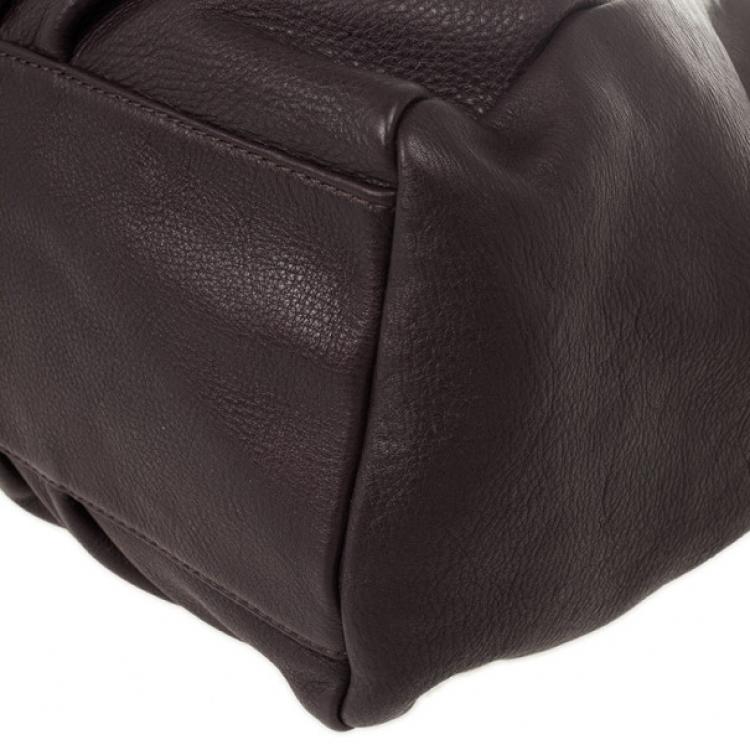 Pre Owned Marc by Marc Jacobs Dark Purple Classic Francesca Large Tote Bag