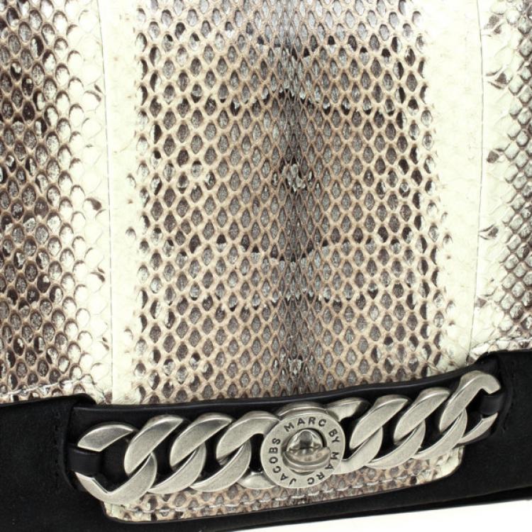 Pre Owned Marc by Marc Jacobs Katie Snake Medium Day Box Bag