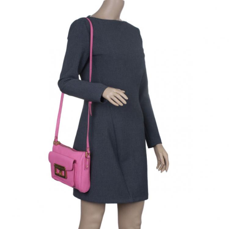 Pre Owned Marc by Marc Jacobs Pink Leather Small Crossbody Bag