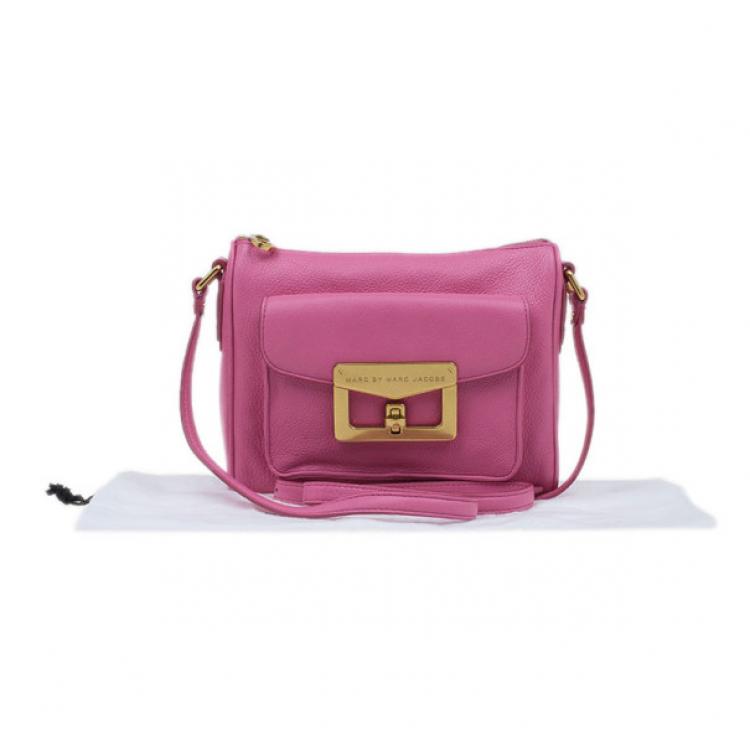 Pre Owned Marc by Marc Jacobs Pink Leather Small Crossbody Bag