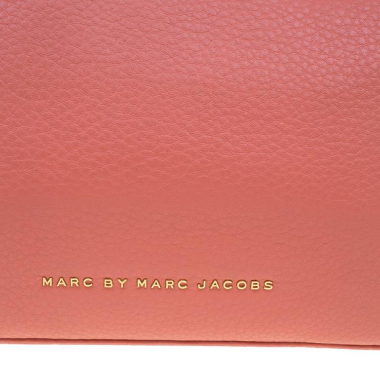 Pre Owned Marc by Marc Jacobs Rose Leather What's The T Two-Tone Tote