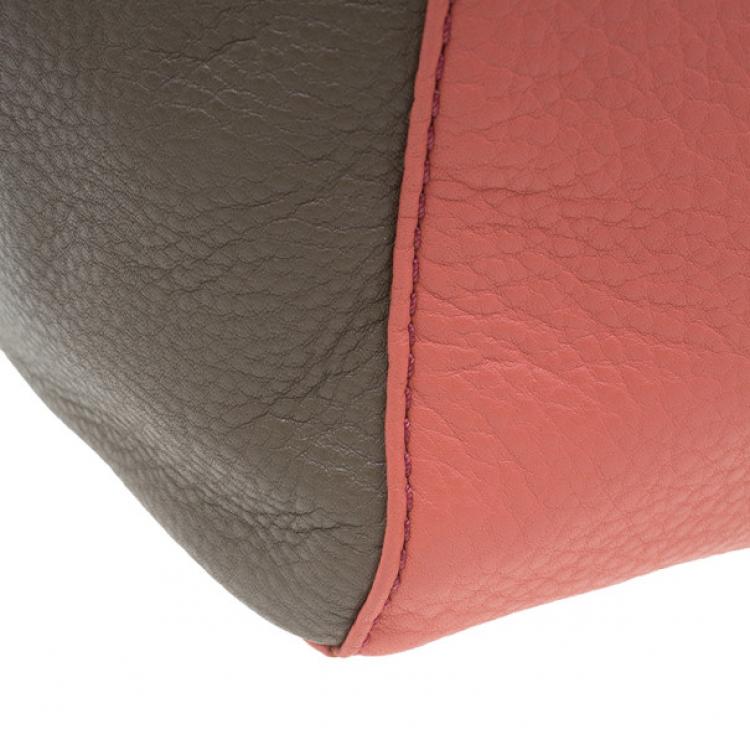 Pre Owned Marc by Marc Jacobs Rose Leather What's The T Two-Tone Tote