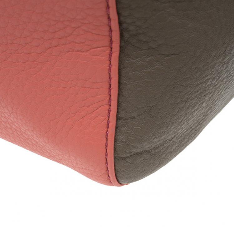 Pre Owned Marc by Marc Jacobs Rose Leather What's The T Two-Tone Tote