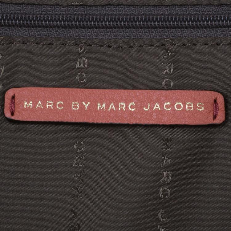 Pre Owned Marc by Marc Jacobs Rose Leather What's The T Two-Tone Tote