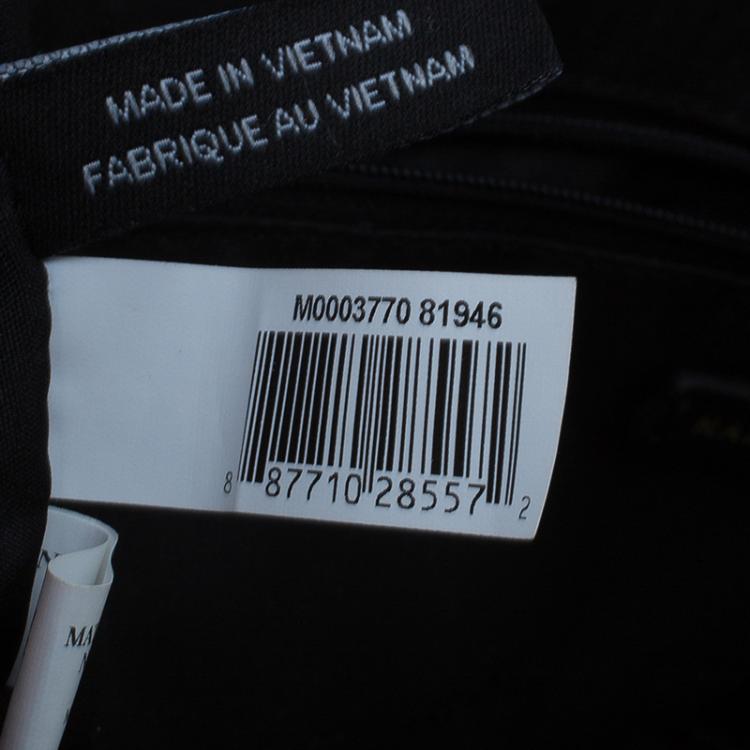 Pre Owned Marc by Marc Jacobs Black/White Leather Here's The T Snake Print Tote