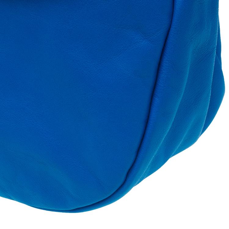 Pre Owned Marc by Marc Jacobs Blue Leather Marchive Messenger Bag