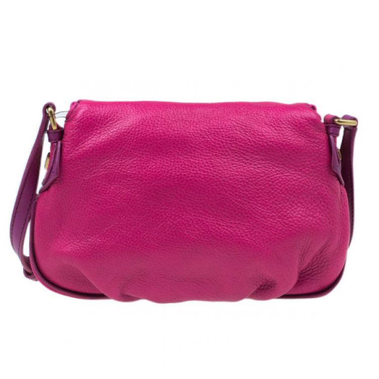Pre Owned Marc by Marc Jacobs Pop Pink Leather Classic Q Natasha Bag