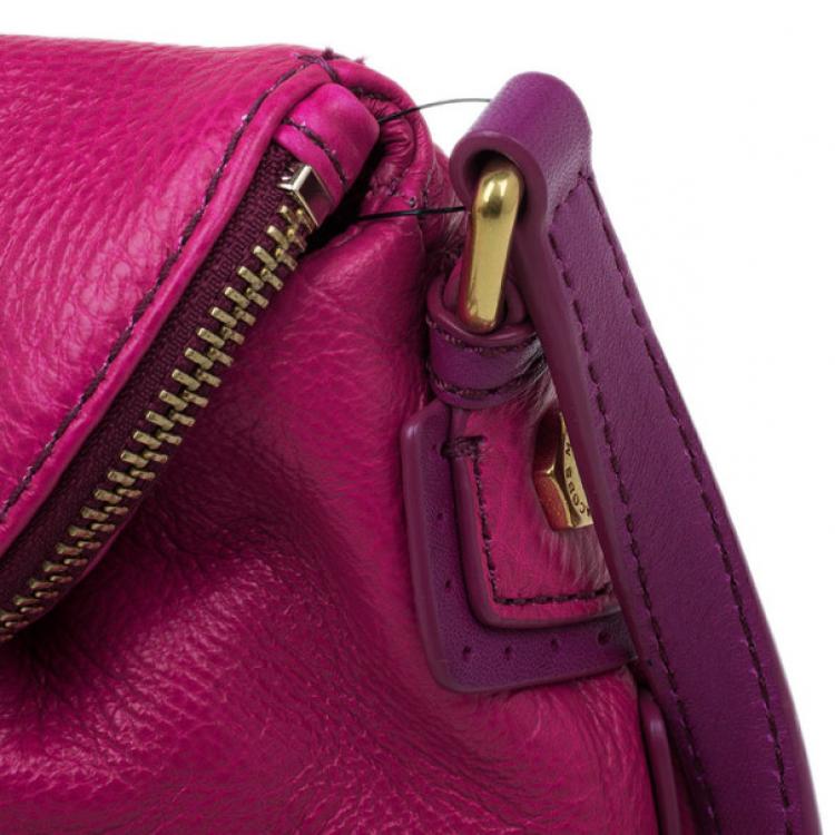 Pre Owned Marc by Marc Jacobs Pop Pink Leather Classic Q Natasha Bag
