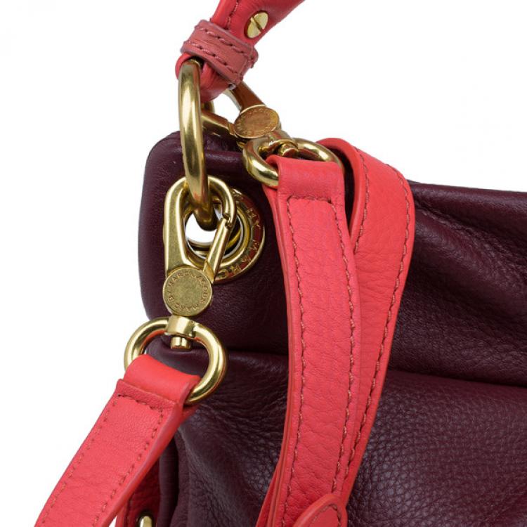 Pre Owned Marc by Marc Jacobs Burgundy Leather Hillier Hobo