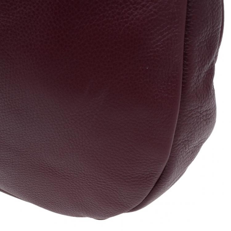 Pre Owned Marc by Marc Jacobs Burgundy Leather Hillier Hobo