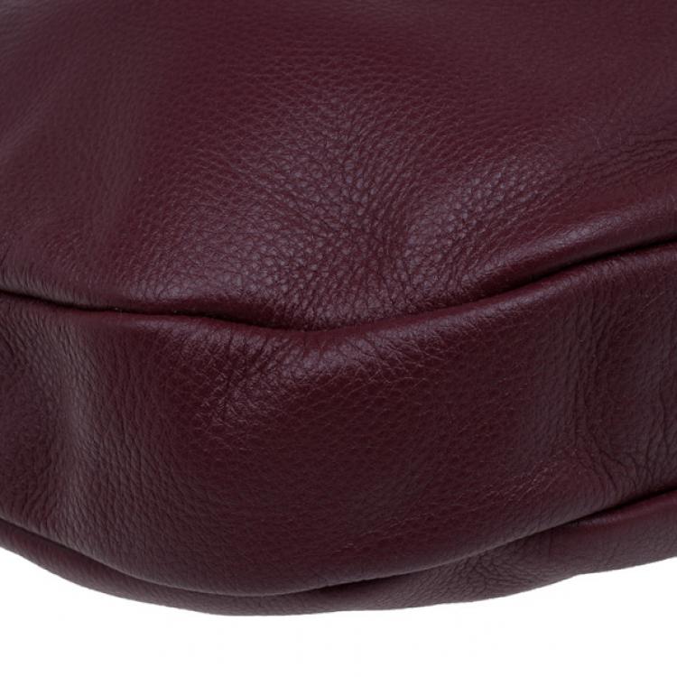 Pre Owned Marc by Marc Jacobs Burgundy Leather Hillier Hobo
