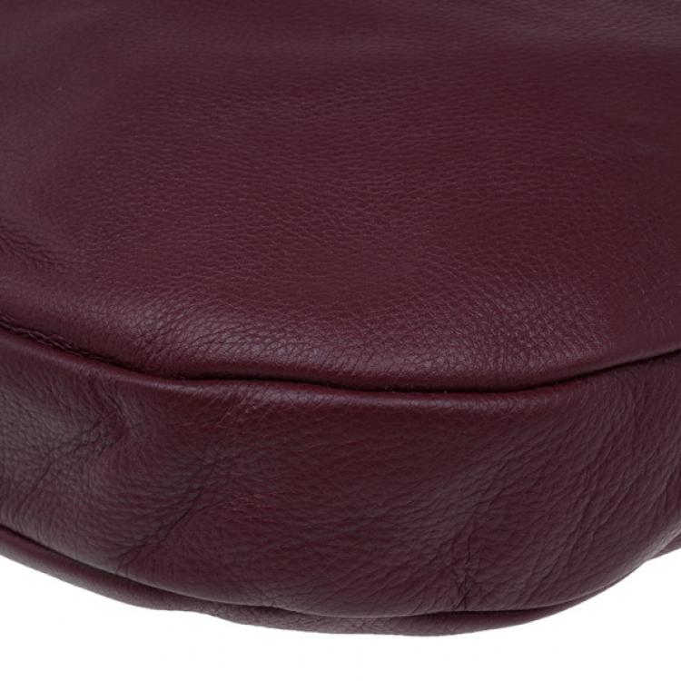 Pre Owned Marc by Marc Jacobs Burgundy Leather Hillier Hobo