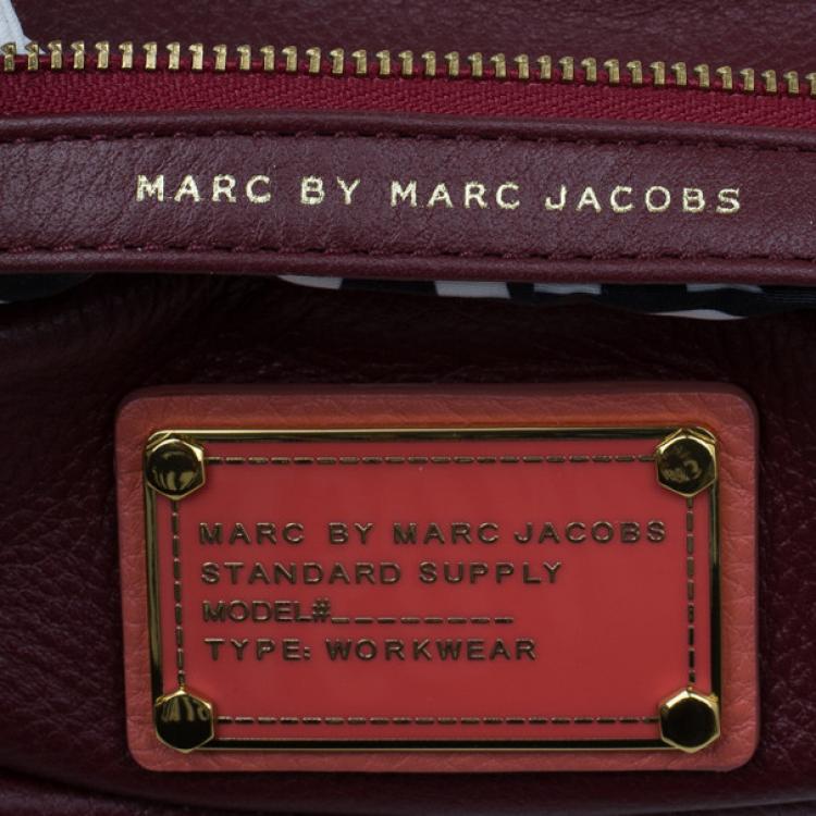 Pre Owned Marc by Marc Jacobs Burgundy Leather Hillier Hobo