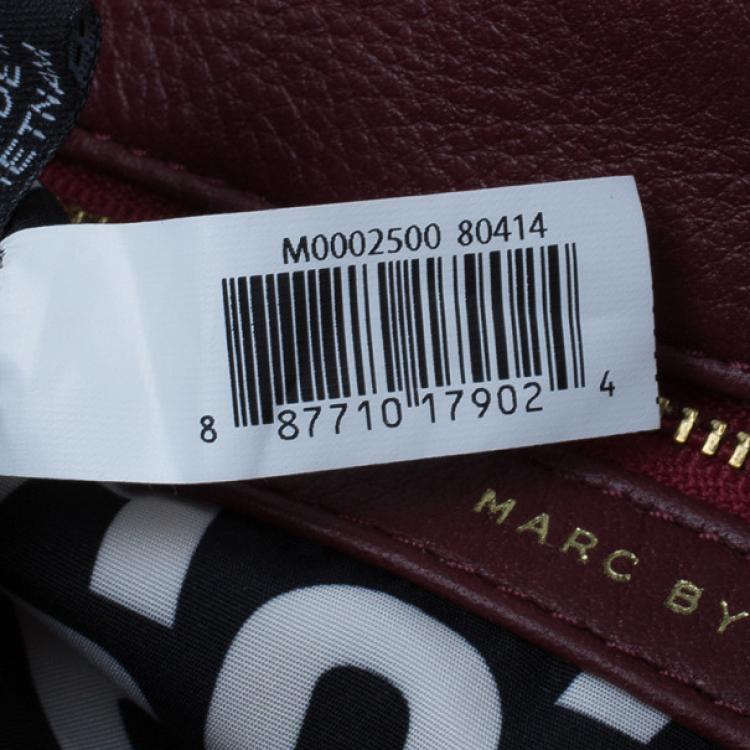 Pre Owned Marc by Marc Jacobs Burgundy Leather Hillier Hobo