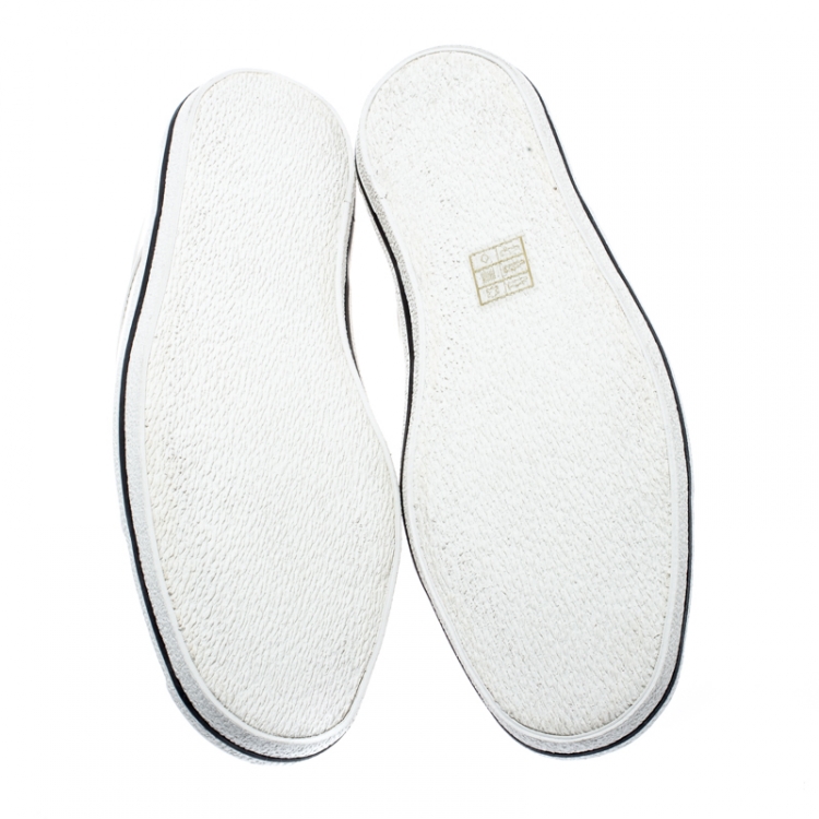 Pre Owned Marc by Marc Jacobs White Leather Greenwich Low Top Sneakers Size 38
