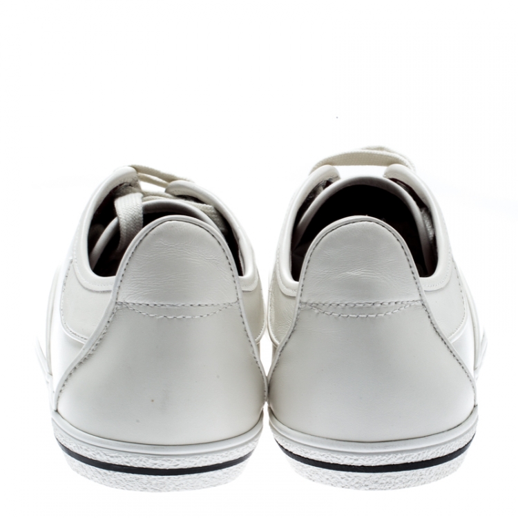 Pre Owned Marc by Marc Jacobs White Leather Greenwich Low Top Sneakers Size 38