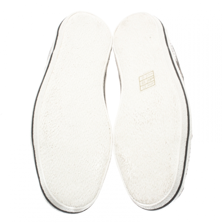 Pre Owned Marc by Marc Jacobs Two Tone Python Embossed Leather Greenwich Retro Low Top Sneakers Size 37