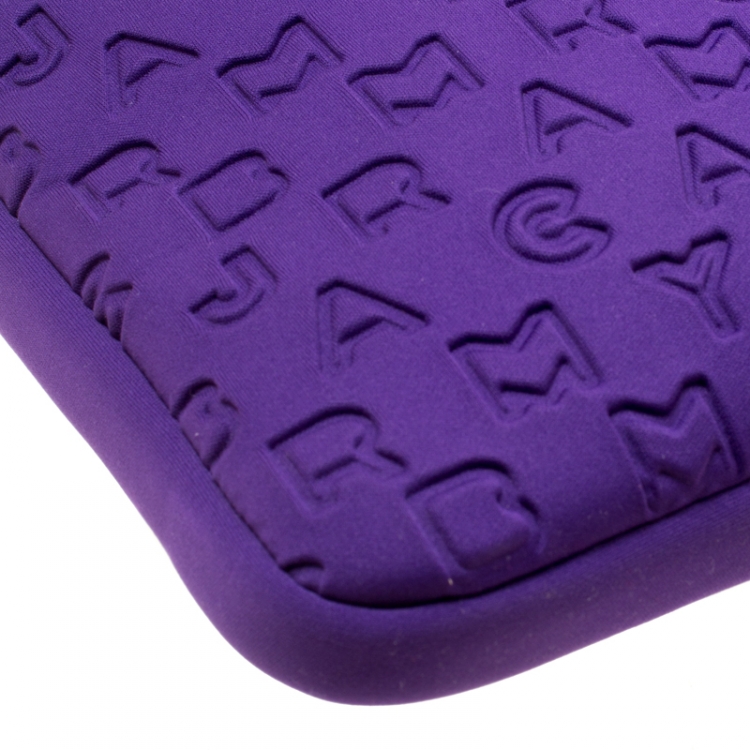 Pre Owned Marc by Marc Jacobs Purple Monogram Fabric Laptop Bag
