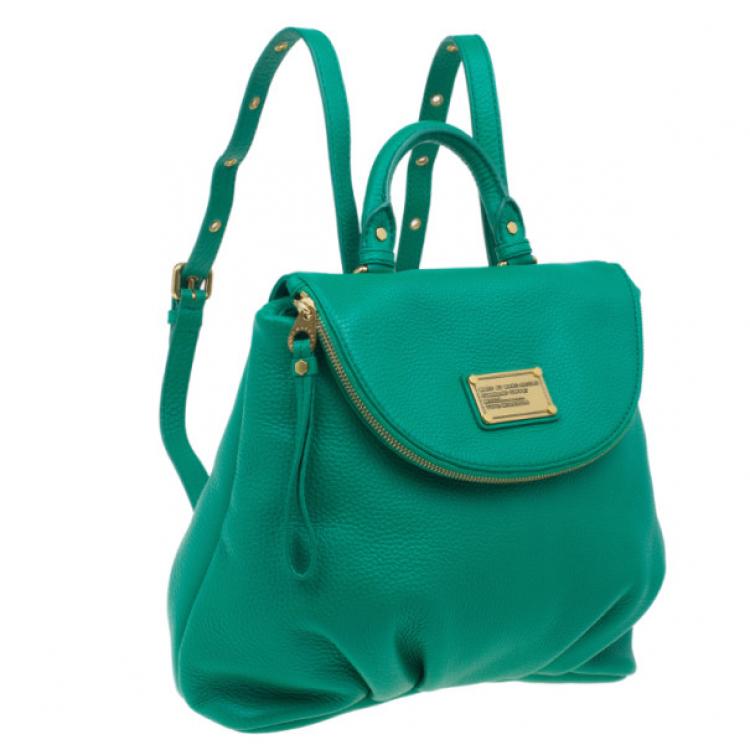 Pre Owned Marc by Marc Jacobs Green Classic Q Mariska Leather Backpack