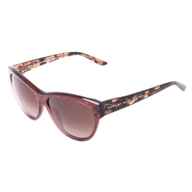 Pre Owned Marc by Marc Jacobs MJ280 Heart Print Womens Sunglasses
