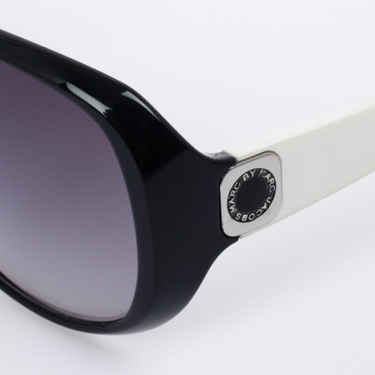 Pre Owned Marc by Marc Jacobs MMJ 150/S Black &amp; White Square Women Sunglasses