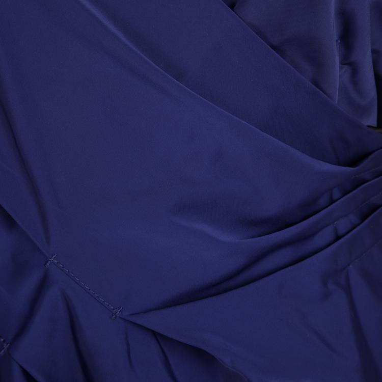 Pre Owned Marc by Marc Jacobs Royal Blue Draped Cocktail Sleeveless Prom Dress S