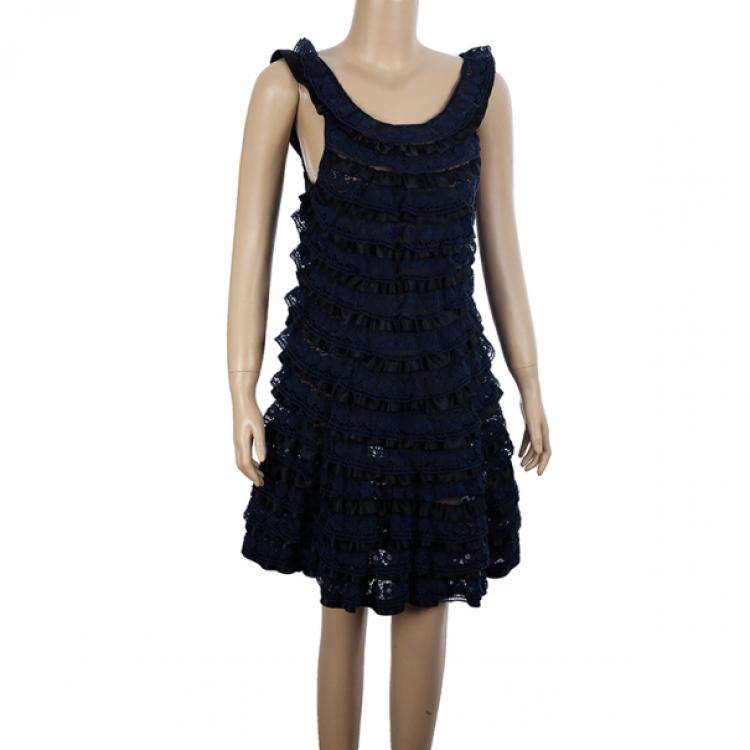 Pre Owned Marc by Marc Jacobs Lace Tiered Dress XS