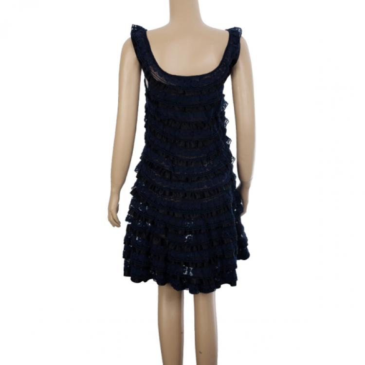 Pre Owned Marc by Marc Jacobs Lace Tiered Dress XS