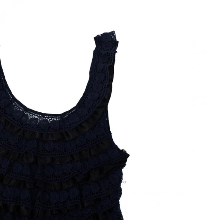 Pre Owned Marc by Marc Jacobs Lace Tiered Dress XS