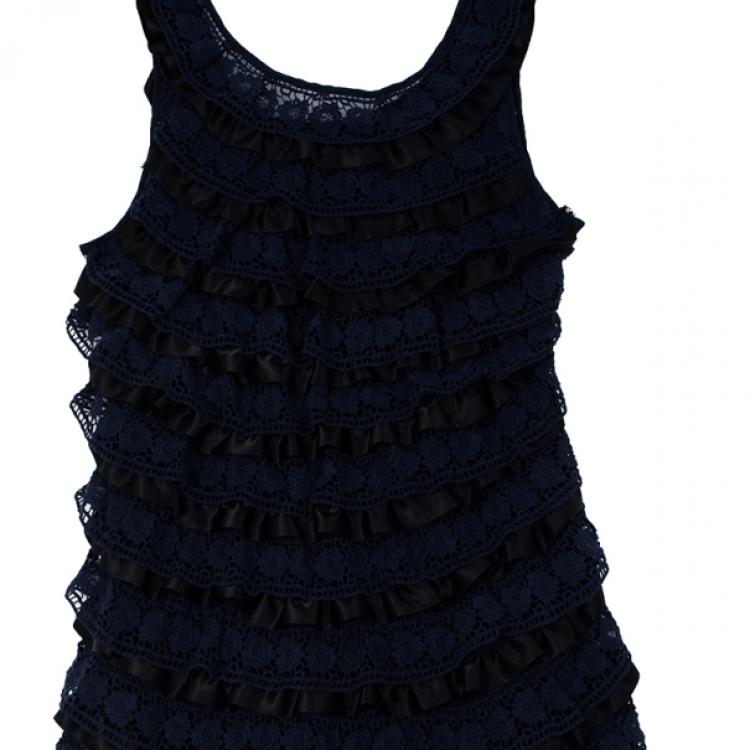 Pre Owned Marc by Marc Jacobs Lace Tiered Dress XS