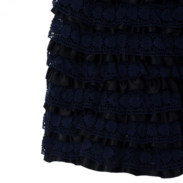 Pre Owned Marc by Marc Jacobs Lace Tiered Dress XS