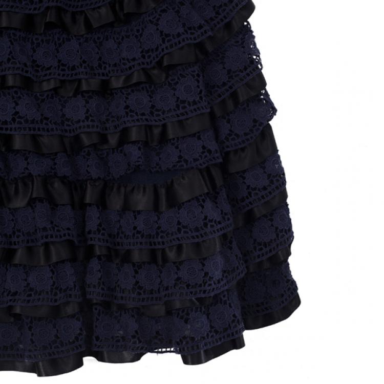 Pre Owned Marc by Marc Jacobs Lace Tiered Dress XS
