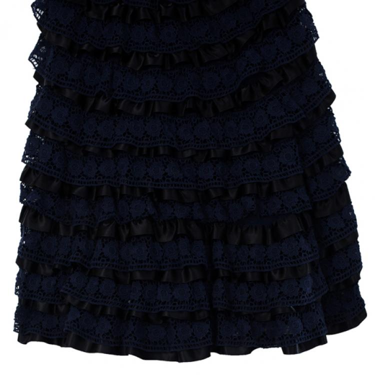 Pre Owned Marc by Marc Jacobs Lace Tiered Dress XS