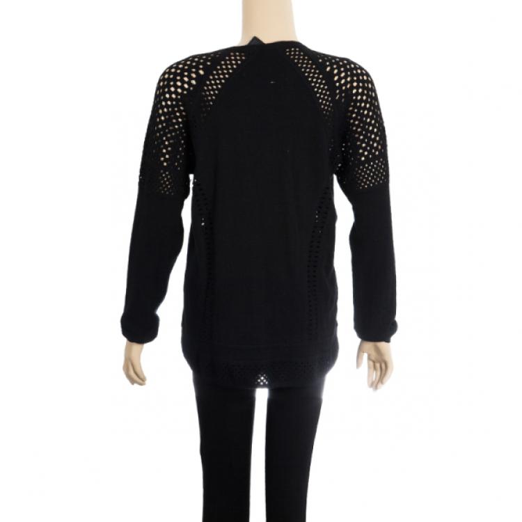 Pre Owned Marc by Marc Jacobs Black Button Down Cardigan M