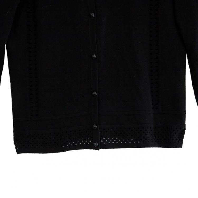 Pre Owned Marc by Marc Jacobs Black Button Down Cardigan M