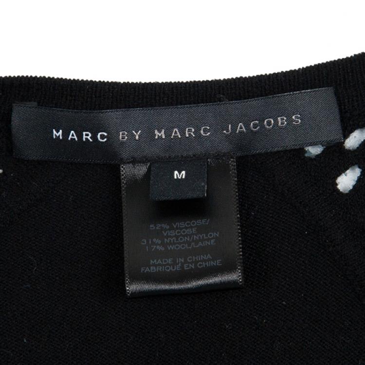 Pre Owned Marc by Marc Jacobs Black Button Down Cardigan M